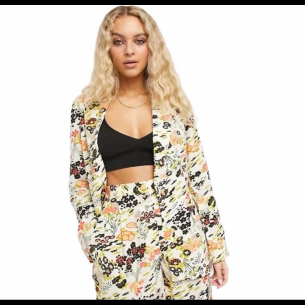 Topshop Floral Suit